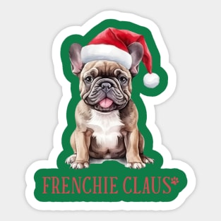 Frenchie Claus Sticker